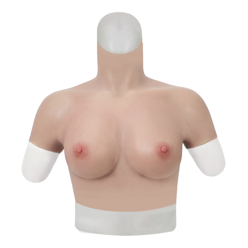 ROANYER シリコンバスト 女装 おっぱい 人工乳房 偽乳 仮装　Ｂカップ半袖