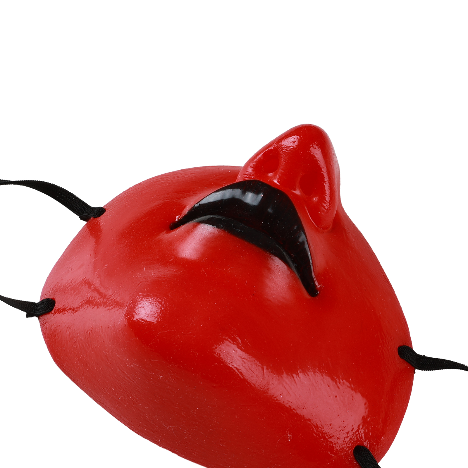 赤色シリコンハーフフェイスマスク（黒い唇）