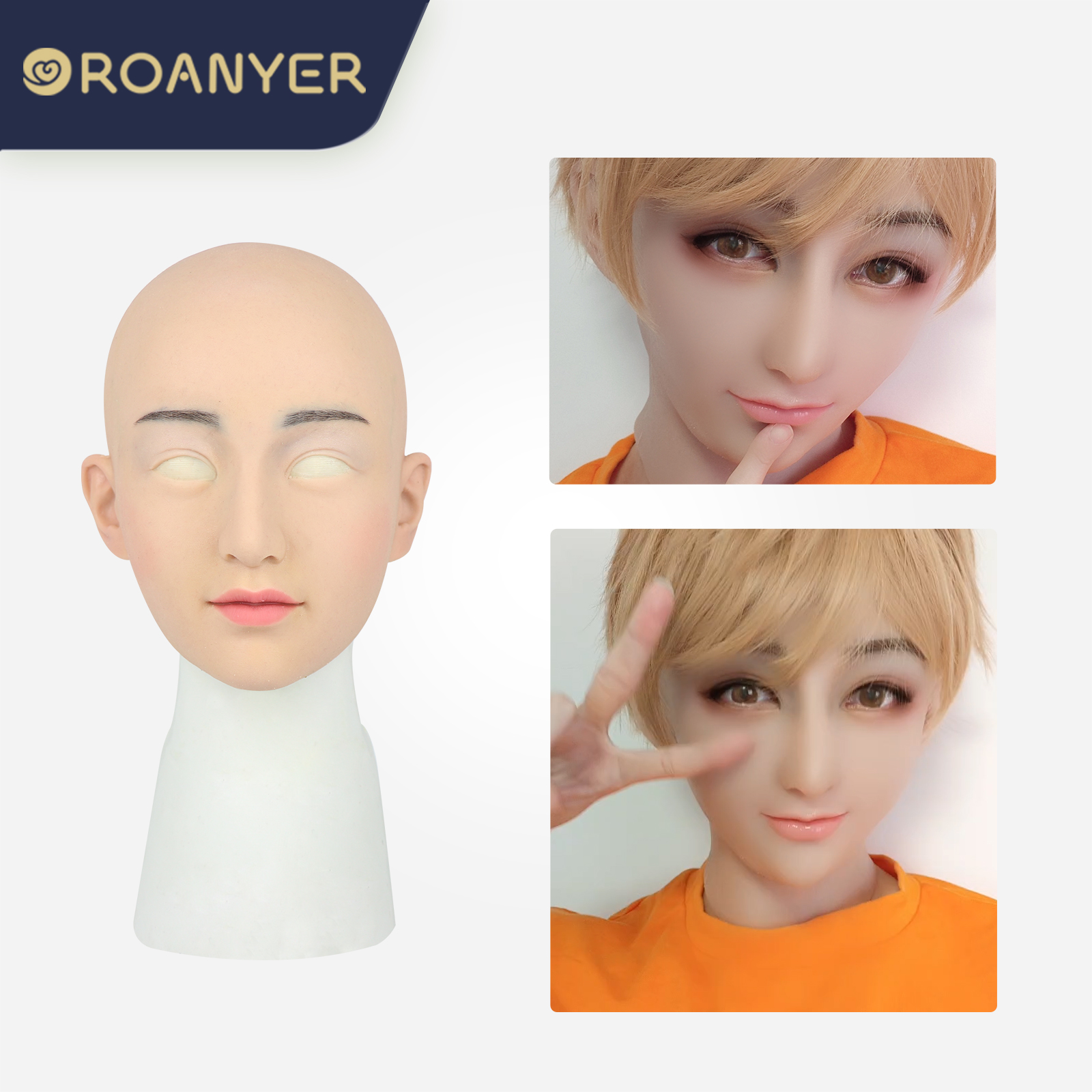 ROANYER 男の娘 女装 仮面 変装 マスク美人面具M4 neｗ