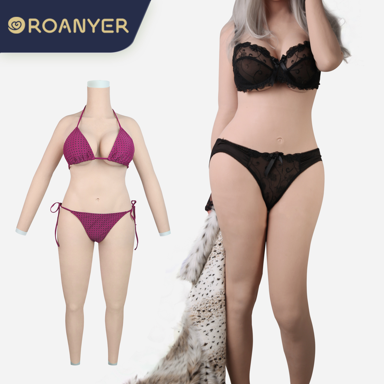 ROANYER G カップ女装スーツ 男の娘 変装スーツ 全身タイプ＆アーム