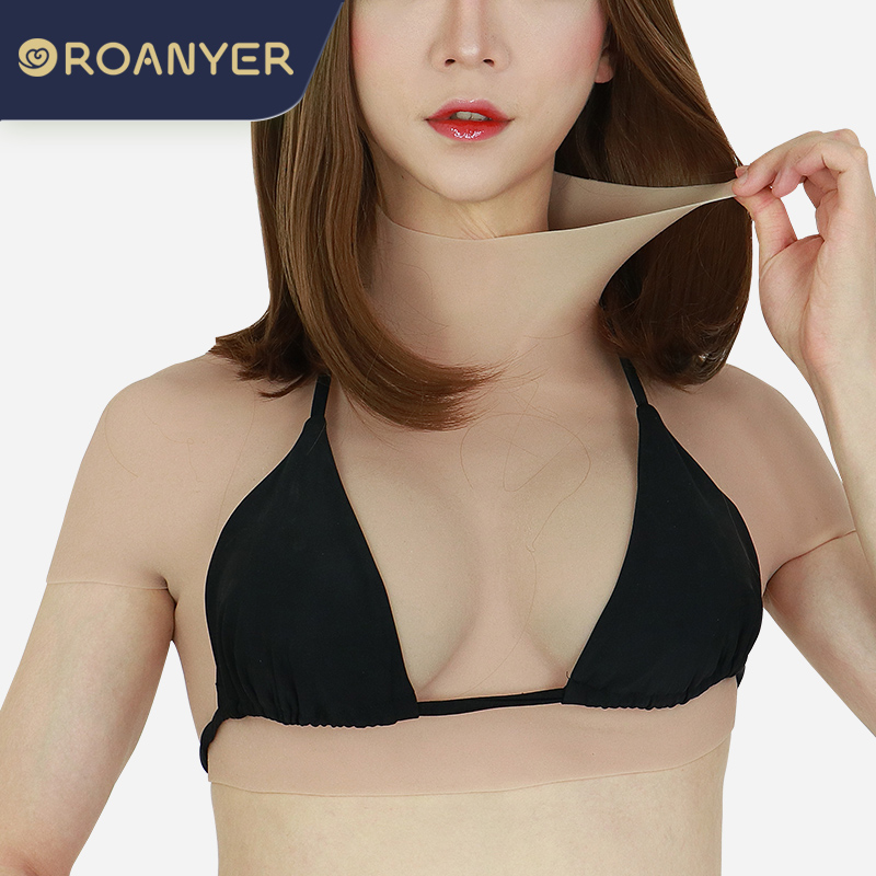 ROANYER シリコンバスト 女装 おっぱい 人工乳房 偽乳 仮装　Ｂカップ半袖