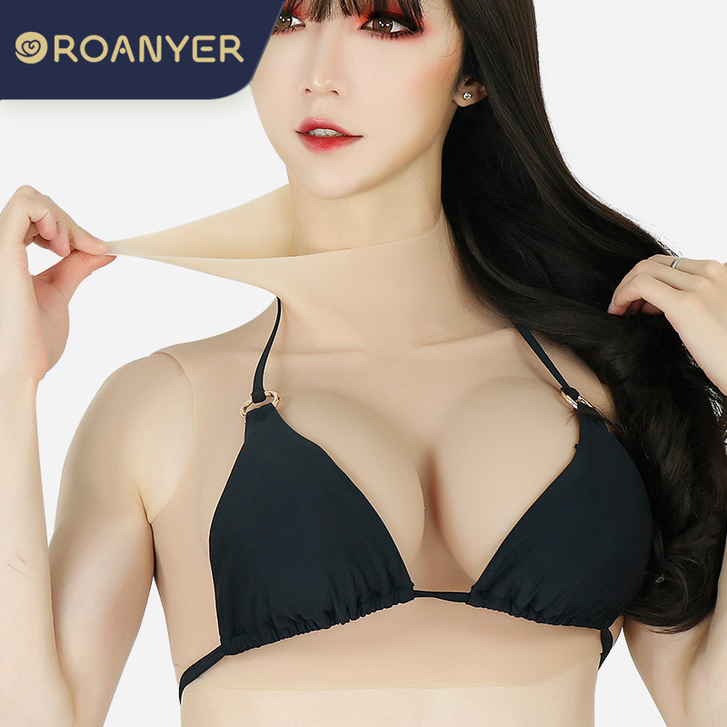 ROANYER 女装 おっぱい 人工乳房 変装用 シリコンバスト Fカップ 夏タイプ（小型）