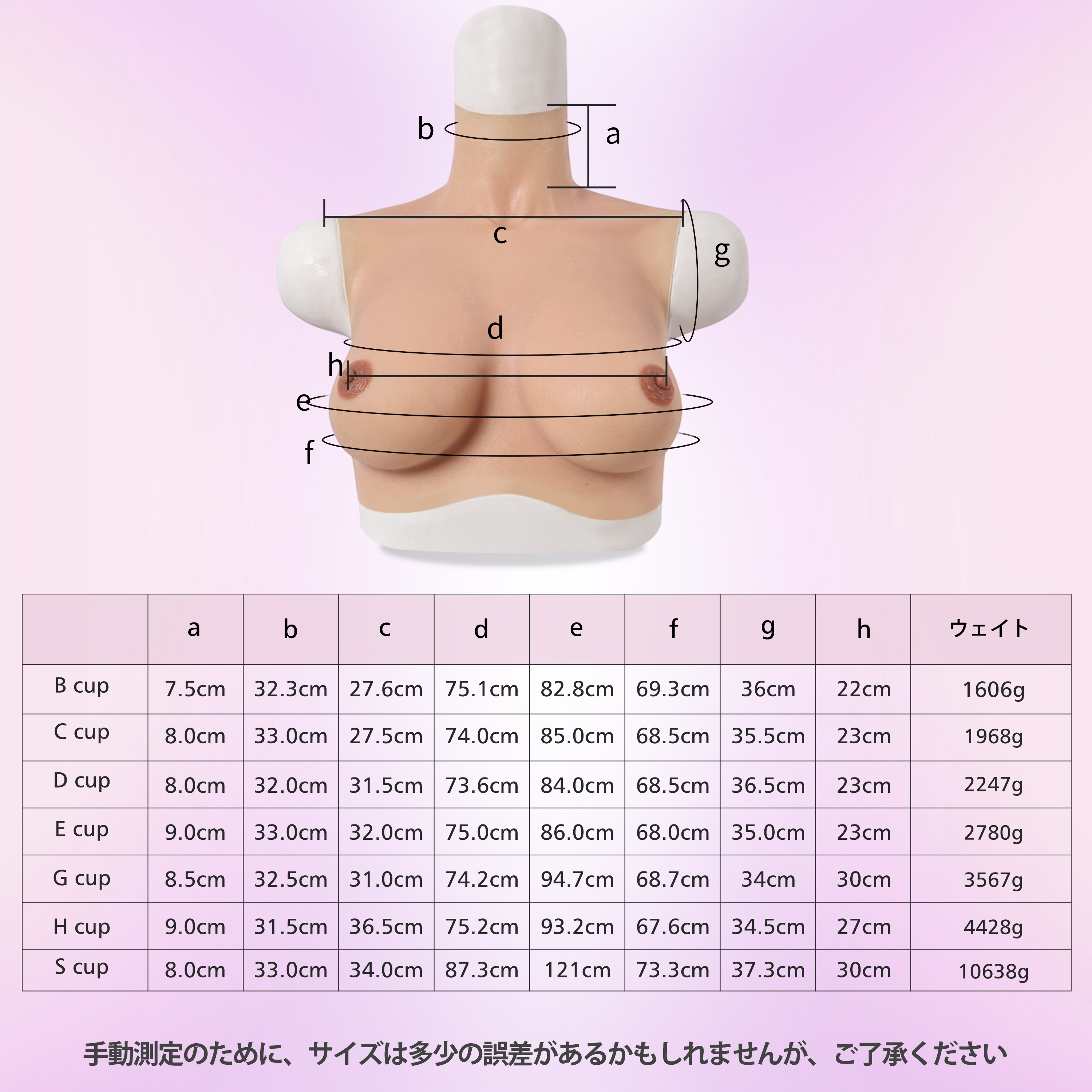ROANYER S カップイーストウエスト型ブレスト シリコンバスト 女装 おっぱい 人工乳房 偽乳 仮装