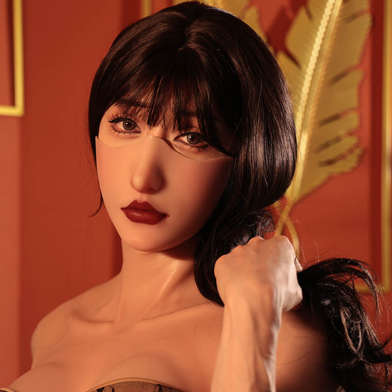繊細美人系ハーフフェイスマスク　口閉じ