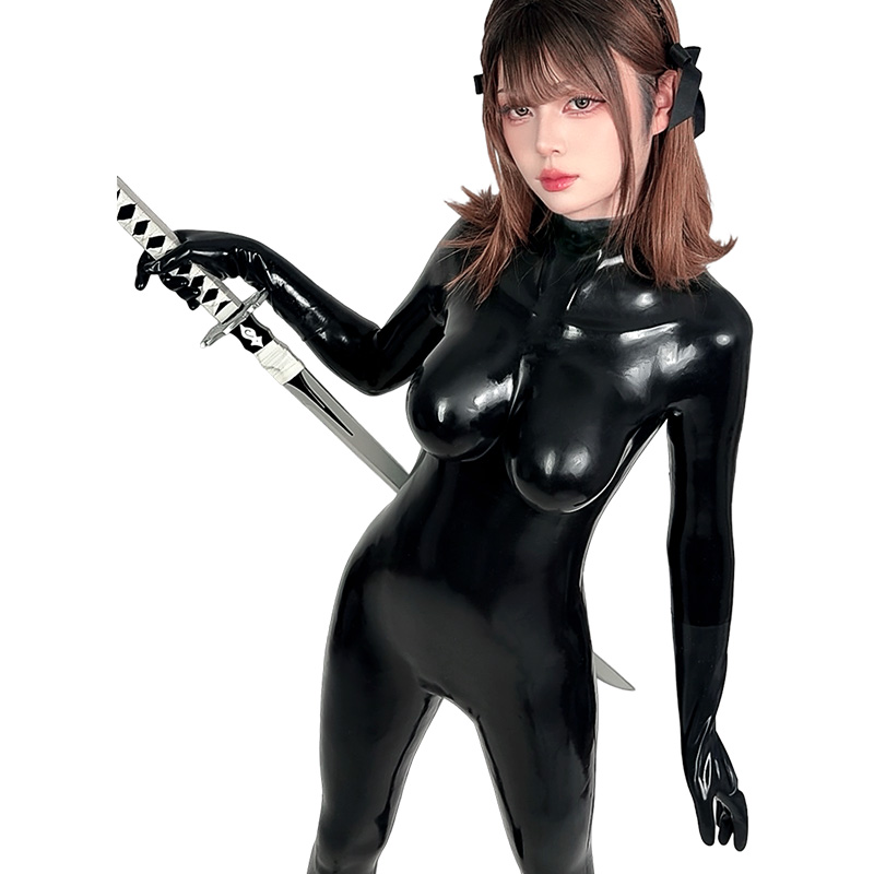 シリコン製・光沢Cカップボディスーツ  Sサイズ  アナルホールなし