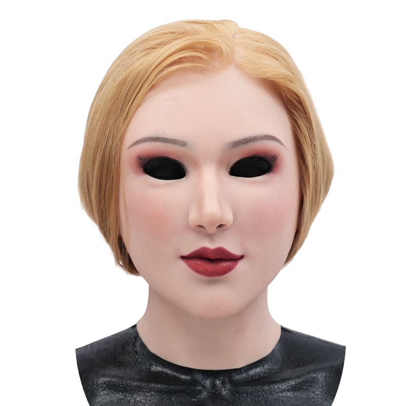 髪の毛付き 女装マスク カミーユ　