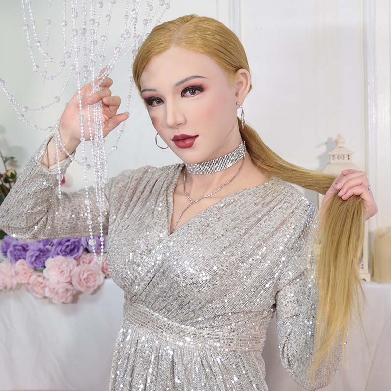 髪の毛付き 女装マスク カミーユ　