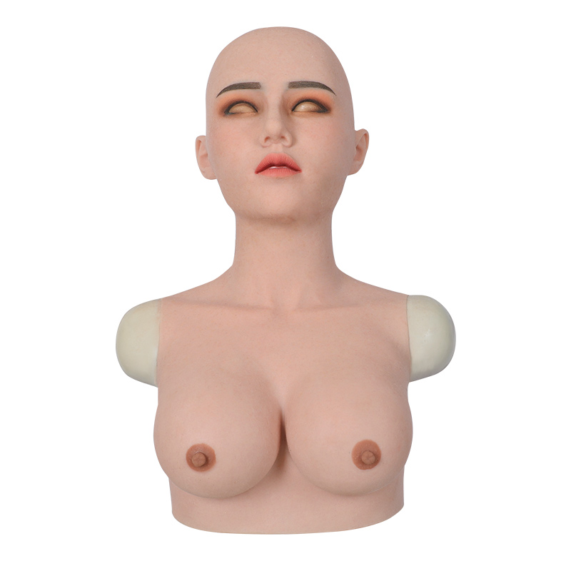 ROANYER 男の娘 女装マスク 人工乳房 仮面＆偽乳カバー美恵子2.0